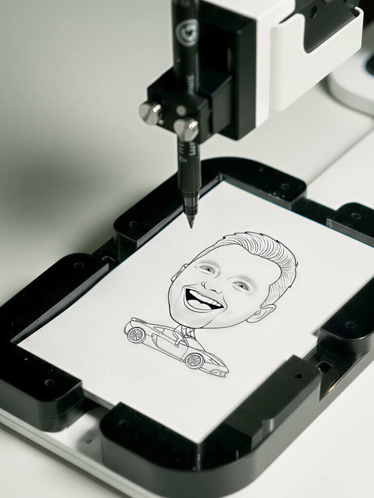 wynajem robota portretowego AI w Rydze